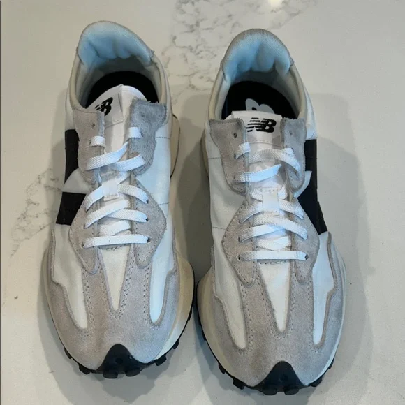 NEW BALANCE Women's 327 Shoes Size 9B In Sea Salt with NB 103 White And Black - Picture 5 of 13